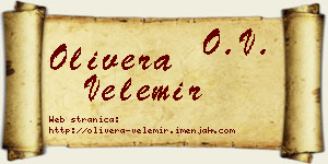 Olivera Velemir vizit kartica